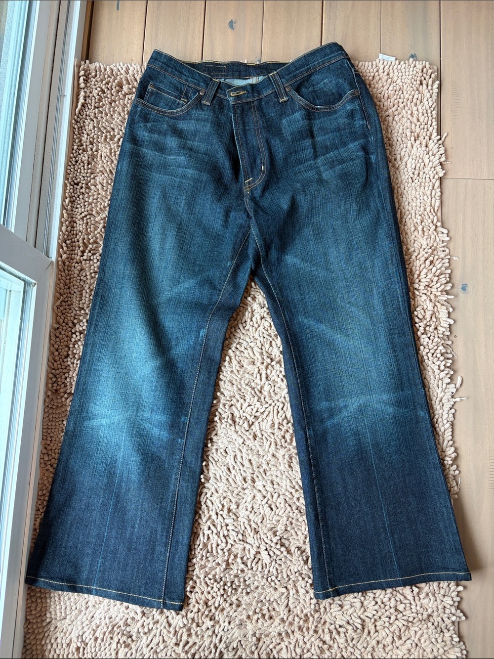 David Kahn Women's Dark Blue Flare Jeans
